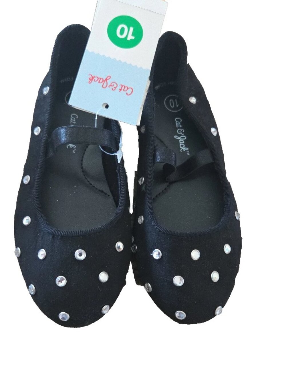 Cat & Jack Trina Ballet Flats Black Shoes Toddler Girls Size 10 New with Tags